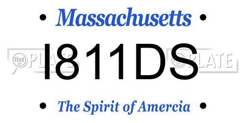 I811DS Massachusetts License Plate
