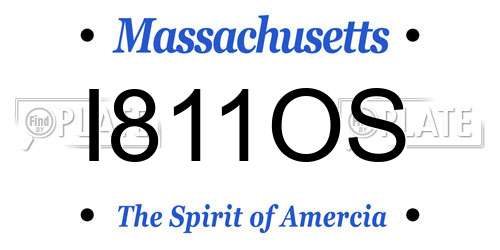 I811OS Massachusetts License Plate