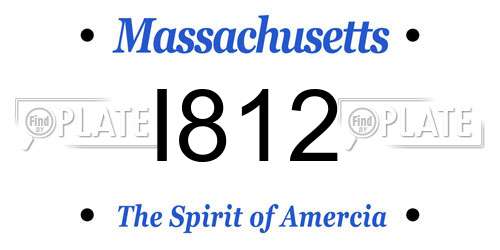 I812 Massachusetts License Plate
