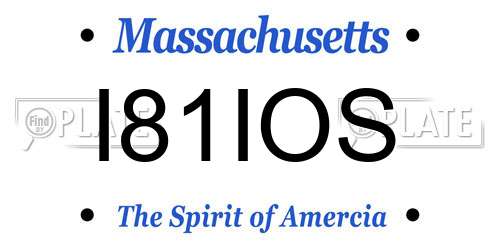 I81IOS Massachusetts License Plate