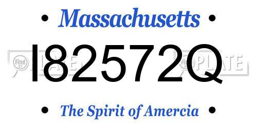 I82572Q Massachusetts License Plate