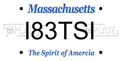 I83TSI Massachusetts License Plate
