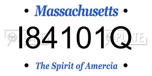 I84101Q Massachusetts License Plate
