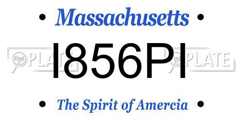 I856PI Massachusetts License Plate