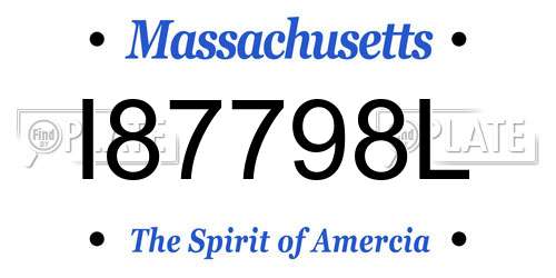 I87798L Massachusetts License Plate