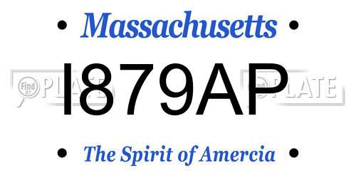 I879AP Massachusetts License Plate