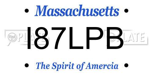 I87LPB Massachusetts License Plate