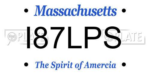 I87LPS Massachusetts License Plate