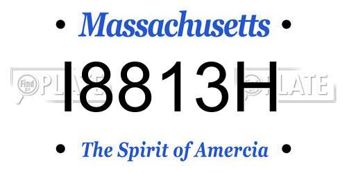 I8813H Massachusetts License Plate