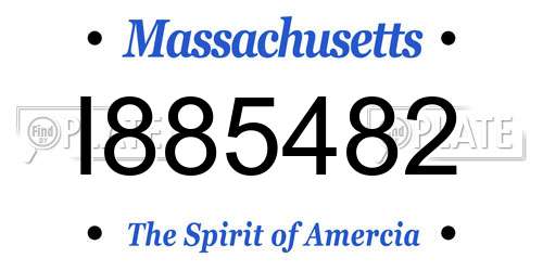I885482 Massachusetts License Plate