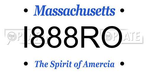 I888RO Massachusetts License Plate