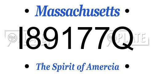 I89177Q Massachusetts License Plate