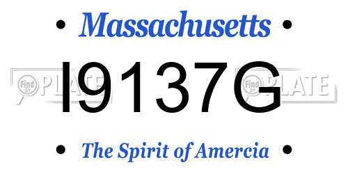 I9137G Massachusetts License Plate
