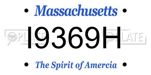 I9369H Massachusetts License Plate