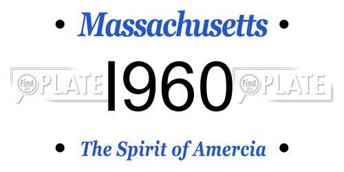 I960 Massachusetts License Plate
