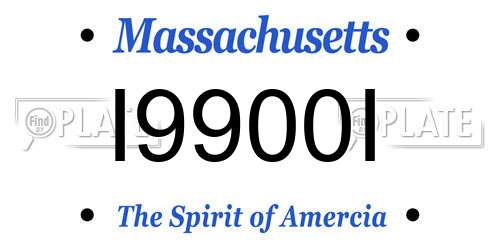 I9900I Massachusetts License Plate