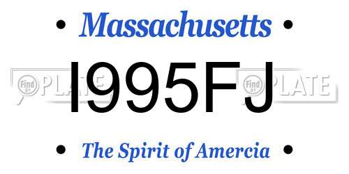 I995FJ Massachusetts License Plate