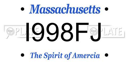 I998FJ Massachusetts License Plate
