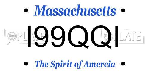 I99QQI Massachusetts License Plate
