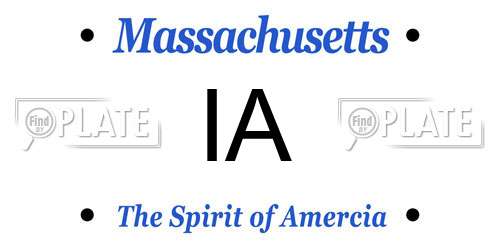 IA Massachusetts License Plate