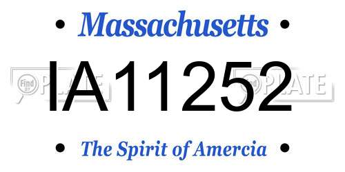 IA11252 Massachusetts License Plate