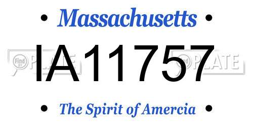 IA11757 Massachusetts License Plate