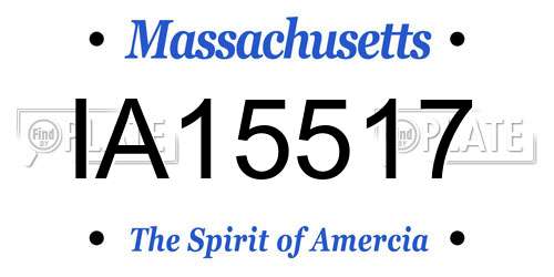 IA15517 Massachusetts License Plate
