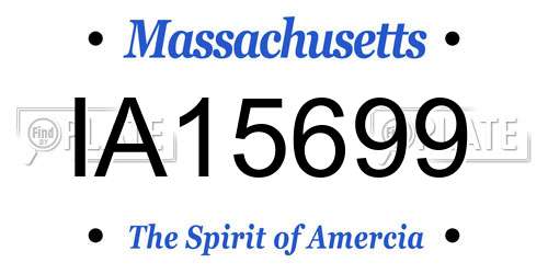 IA15699 Massachusetts License Plate