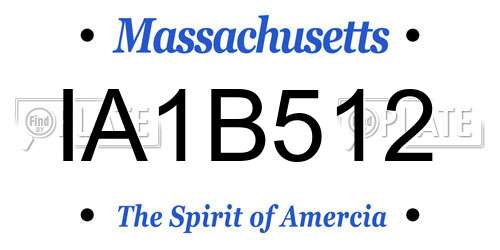 IA1B512 Massachusetts License Plate