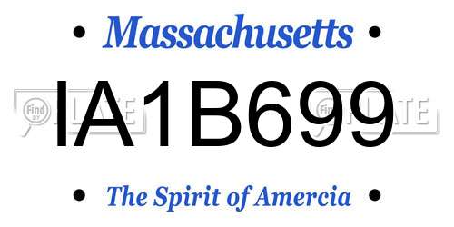 IA1B699 Massachusetts License Plate