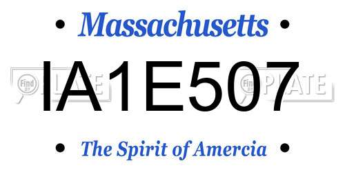 IA1E507 Massachusetts License Plate