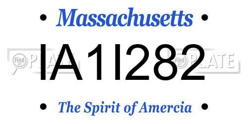 IA1I282 Massachusetts License Plate