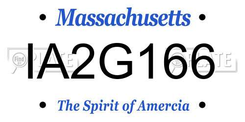 IA2G166 Massachusetts License Plate