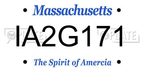 IA2G171 Massachusetts License Plate