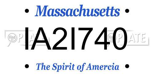 IA2I740 Massachusetts License Plate