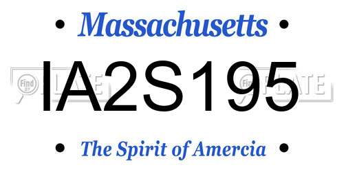 IA2S195 Massachusetts License Plate