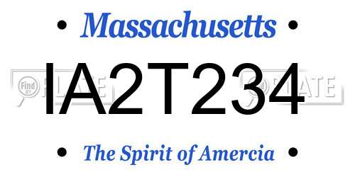 IA2T234 Massachusetts License Plate