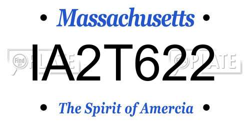 IA2T622 Massachusetts License Plate