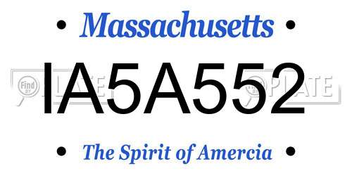 IA5A552 Massachusetts License Plate