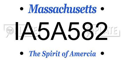IA5A582 Massachusetts License Plate