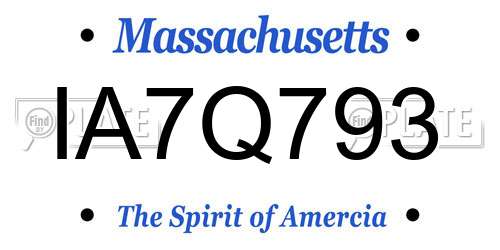 IA7Q793 Massachusetts License Plate