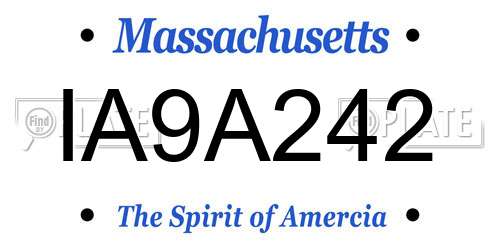 IA9A242 Massachusetts License Plate