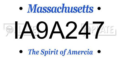IA9A247 Massachusetts License Plate
