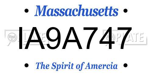 IA9A747 Massachusetts License Plate