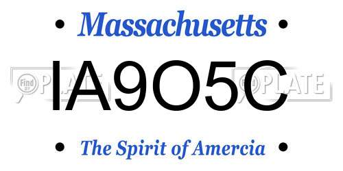IA9O5C Massachusetts License Plate