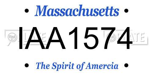 IAA1574 Massachusetts License Plate