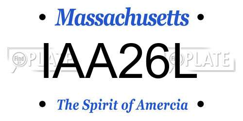 IAA26L Massachusetts License Plate