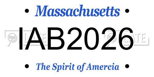 IAB2026 Massachusetts License Plate