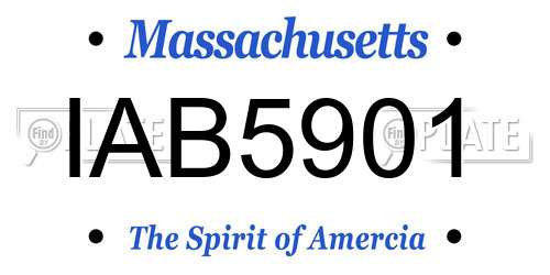 IAB5901 Massachusetts License Plate