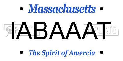 IABAAAT Massachusetts License Plate